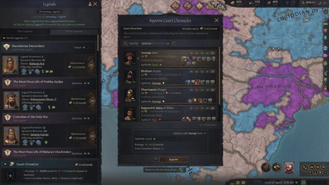 2 appoint chronicler